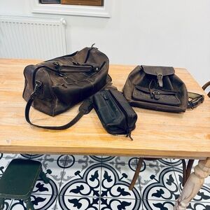 Sundance Buffalo Leather Men's Bag Set